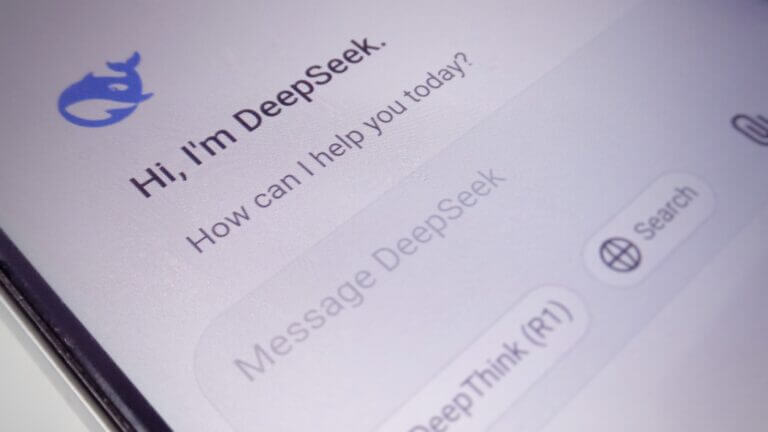 Pantalla de la app de DeepSeek