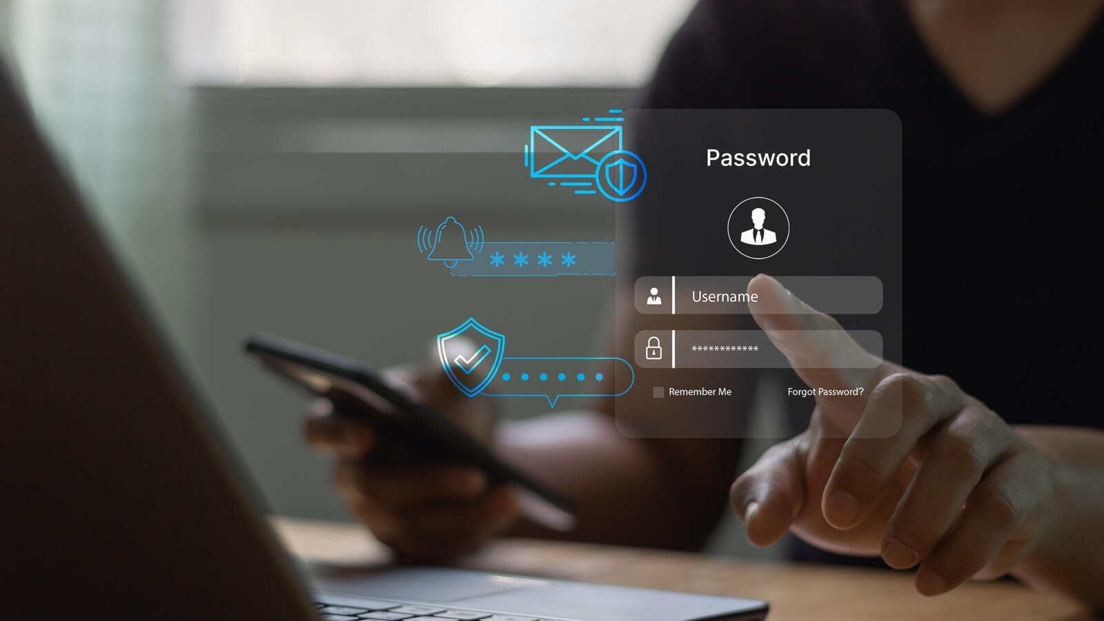 Multi-factor,Authentication,Mfa,Method,Using,Mobile,Smartphone,And,Laptop,To